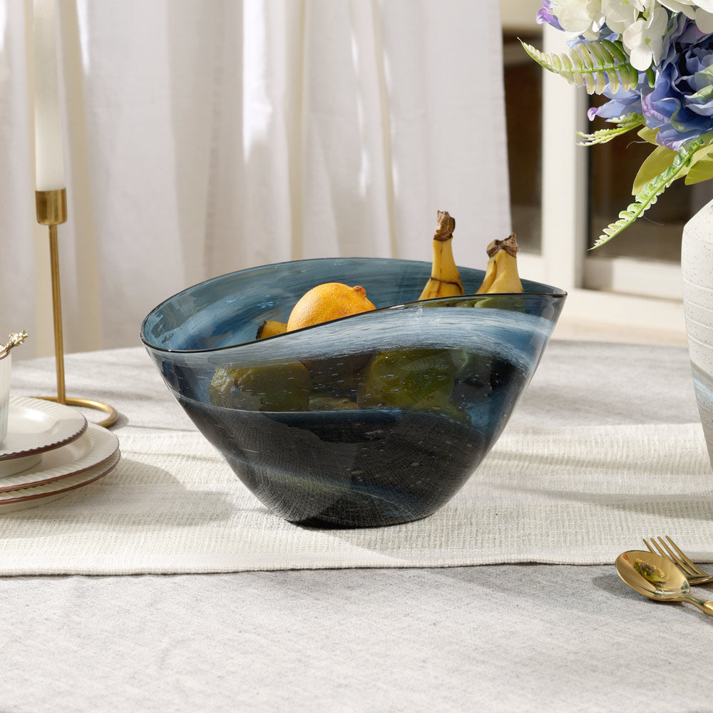 Sandstorm Decorative Bowl Large - Blue Grey