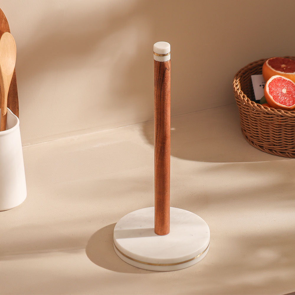 Tarsie Marble Paper Towel Holder - Natural White