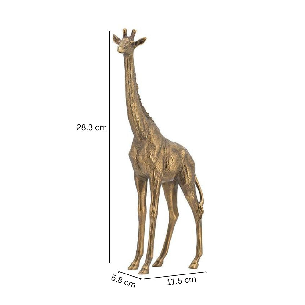 Savannah Giraffe Decorative Sculpture Medium - Vintage Gold
