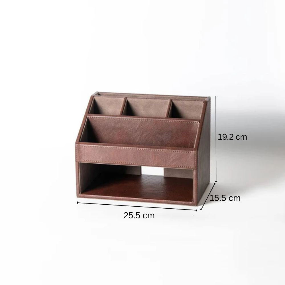 Savoy Desktop Organiser - Brown