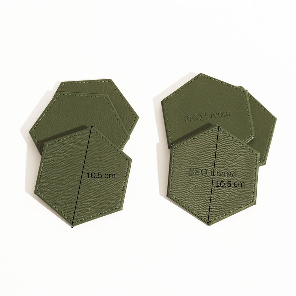 Saxon Coasters, Set of 6 - Emerald