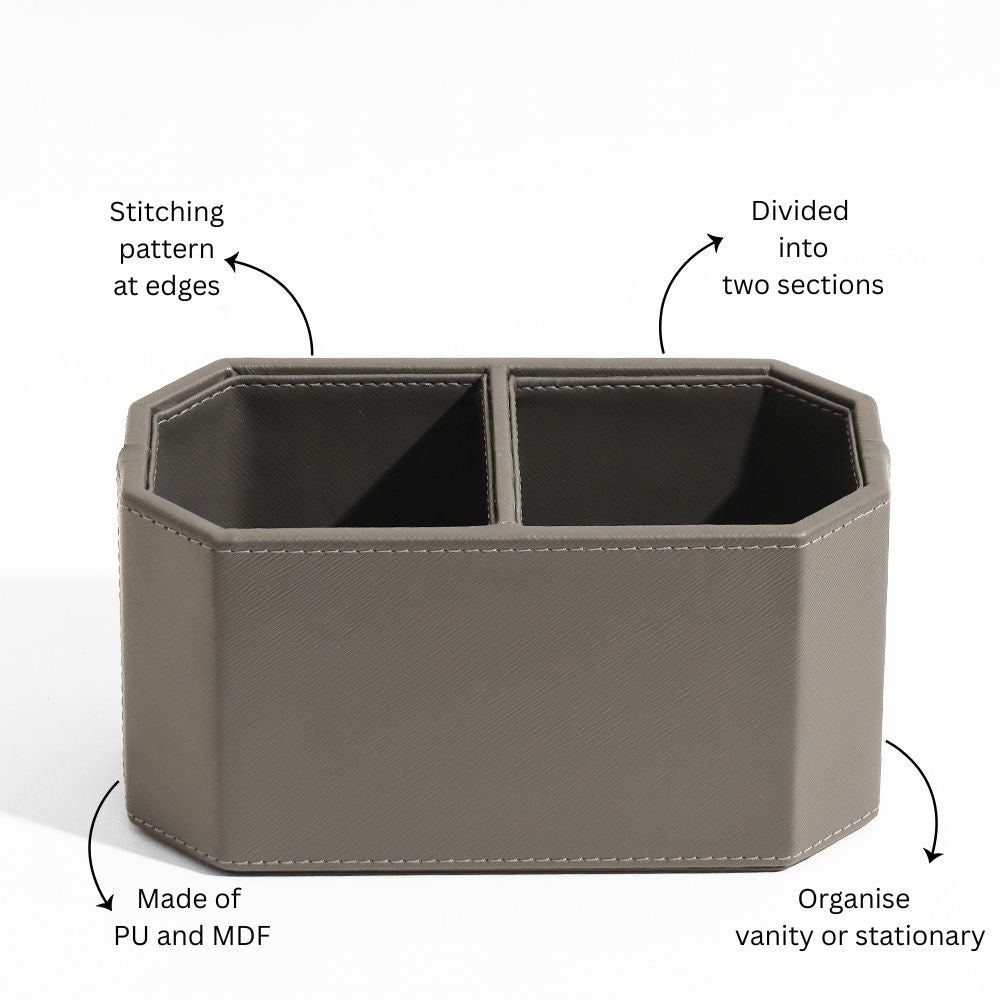 Saxon Duo Organiser - Dark Grey