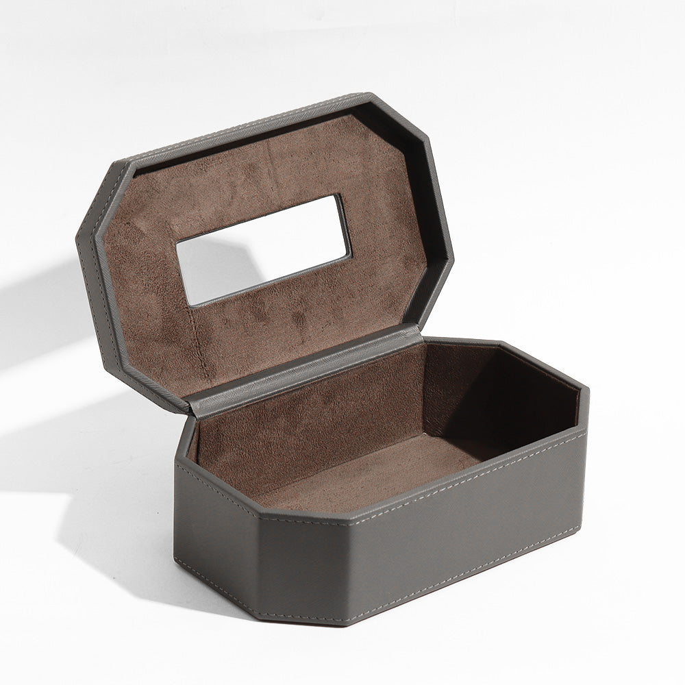 Saxon Tissue Box Holder - Dark Grey