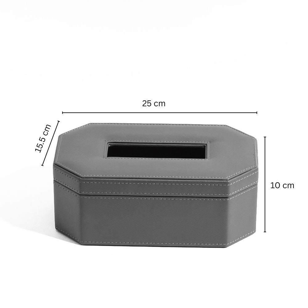 Saxon Tissue Box Holder - Dark Grey