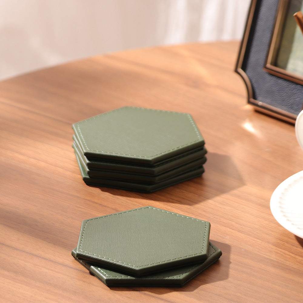 Saxon Coasters, Set of 6 - Emerald