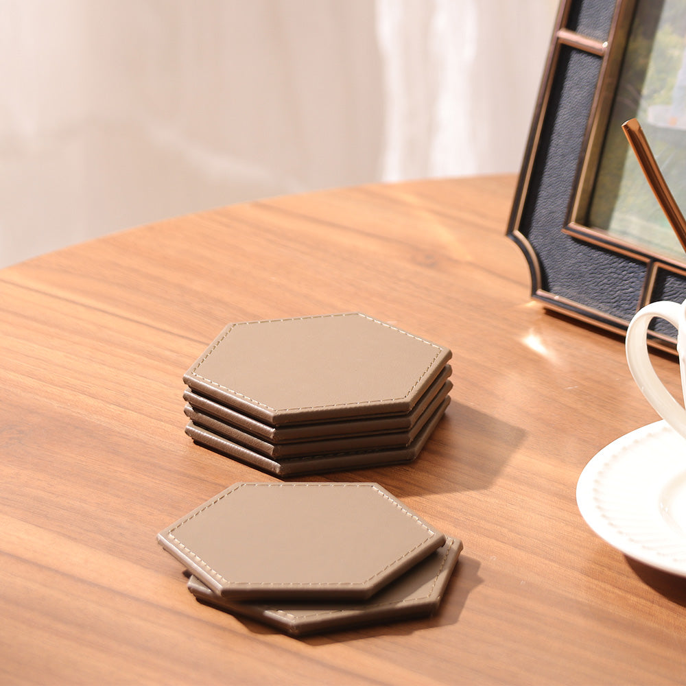 Saxon Coasters, Set of 6 - Cedar