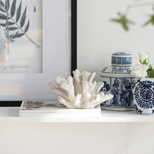 Sea Coral Decorative Sculpture - White