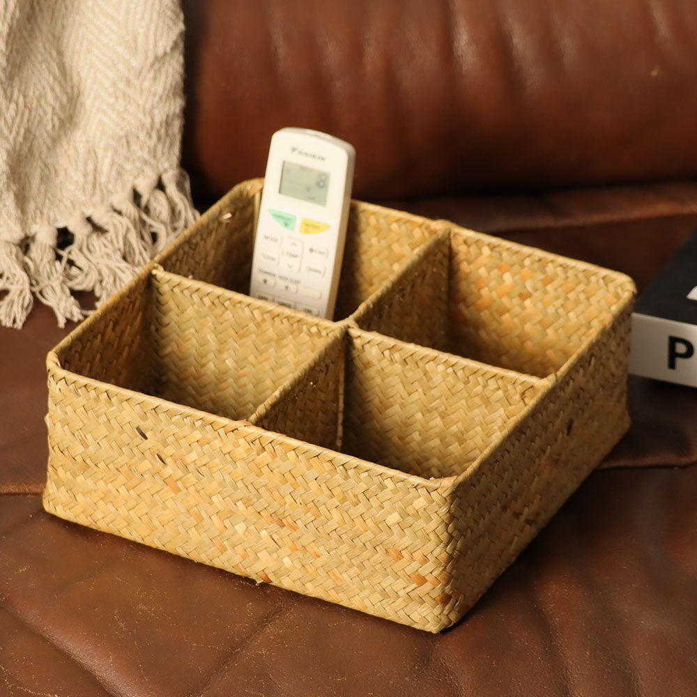 Seagrass Square Sectioned Organiser - Natural