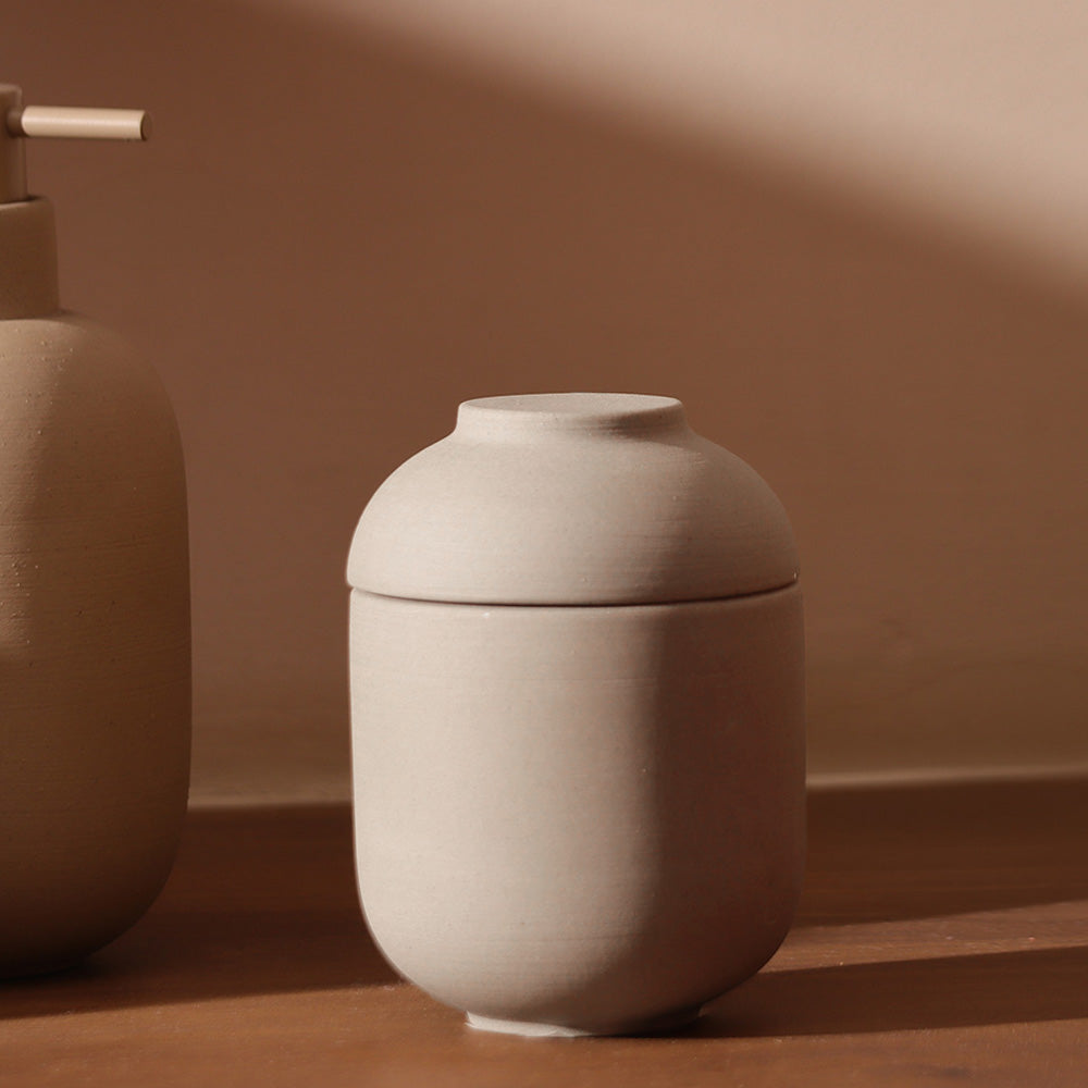 Sensu Jar With Lid - Taupe