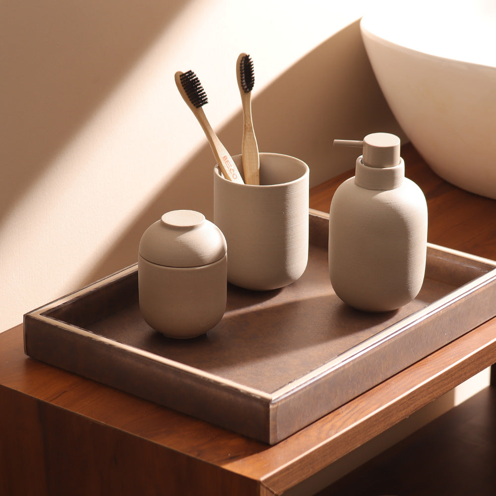 Sensu Jar With Lid - Taupe