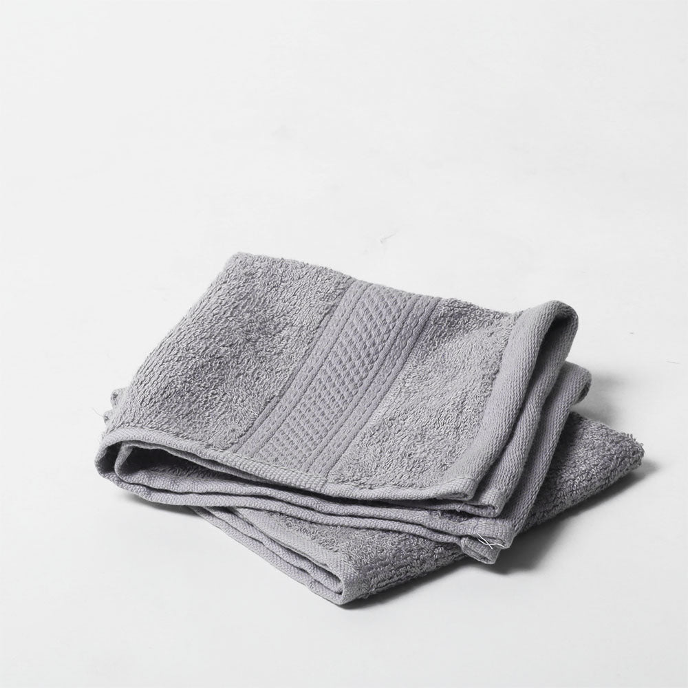 Senza Bamboo & Cotton Face Towels, Set of 2 - Light Grey