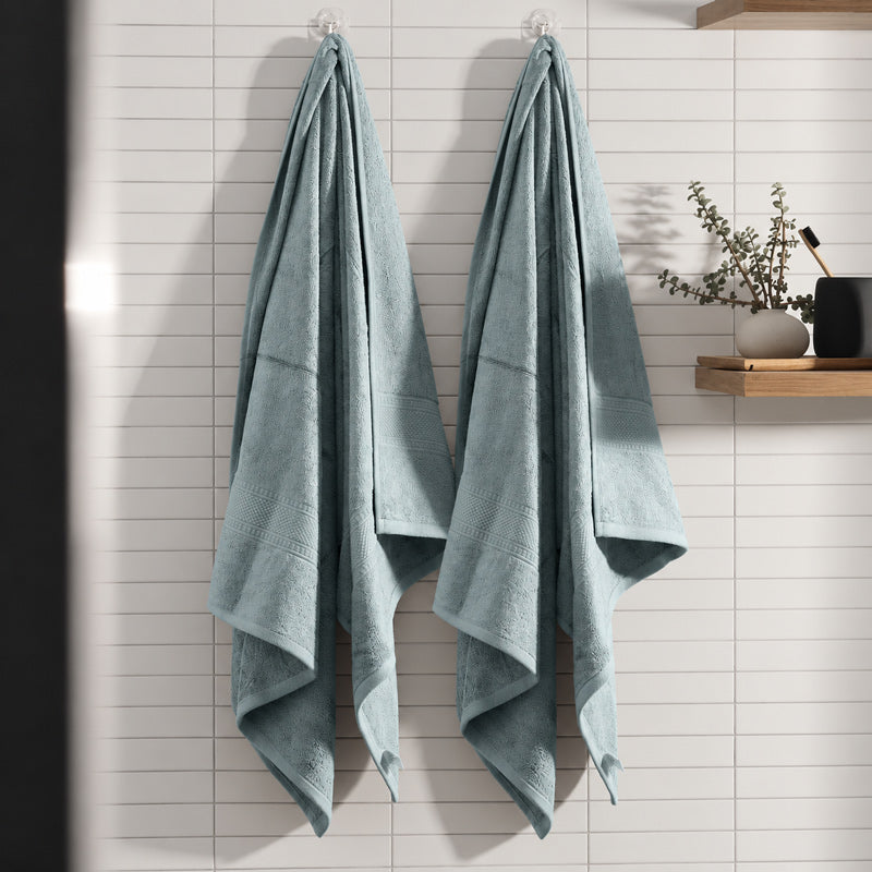 Senza Bamboo & Cotton Face Towels, Set of 2 - Sea Blue
