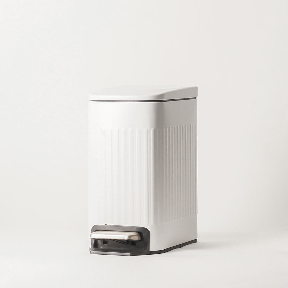 Lines Slim Pedal Bin 6L - White