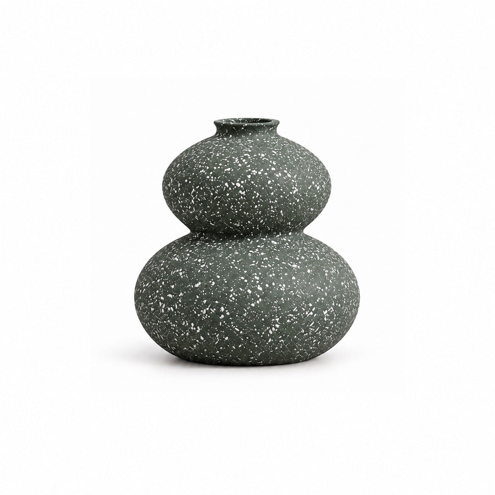 Shale Concrete Vase Small - Speckled Moss