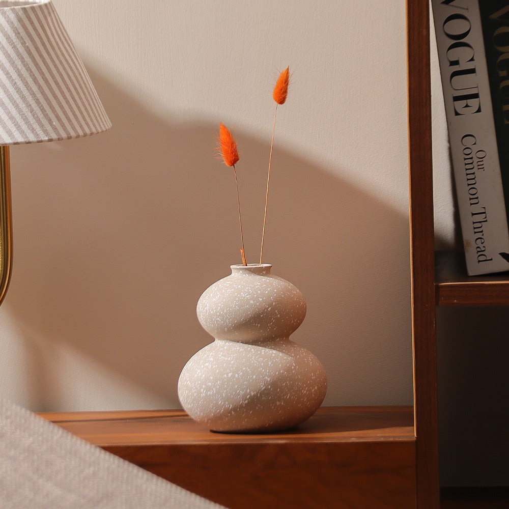 Shale Concrete Vase Small - Speckled Taupe