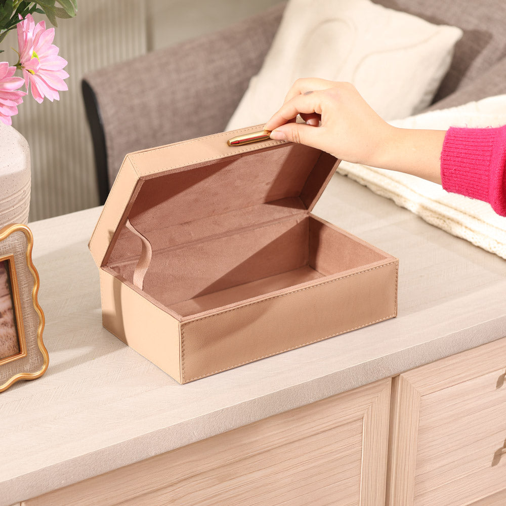 Shalom Rectangular Storage Box - Beige