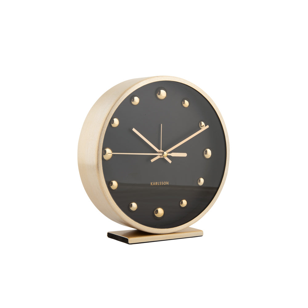 Shiny Dots Alarm Clock - Black Gold