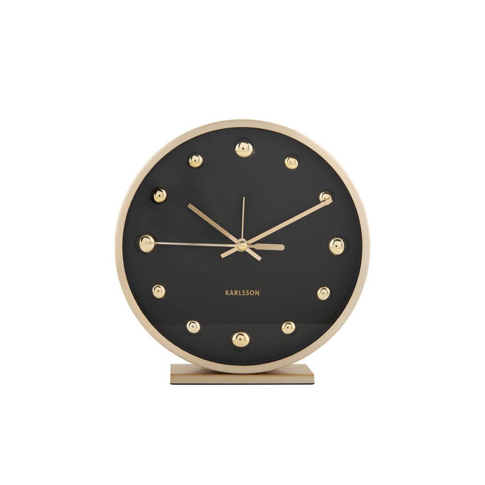 Shiny Dots Alarm Clock - Black Gold