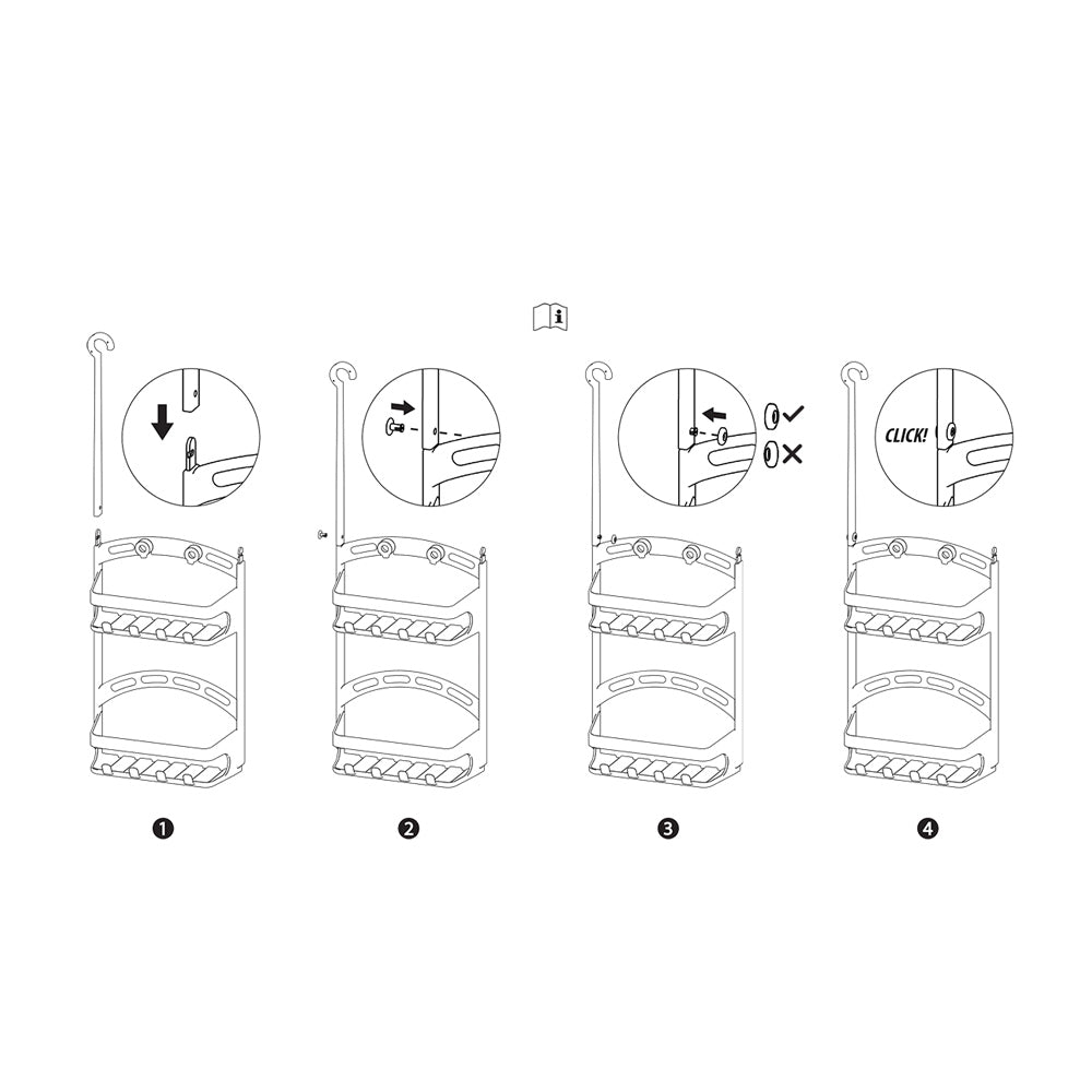 Shower-Flex Shower Caddy - Light Beige