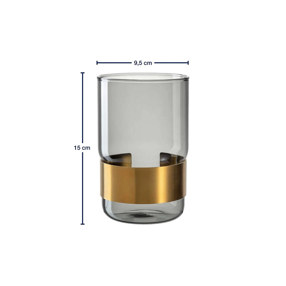 Silenzio Glass Vase Small - Grey