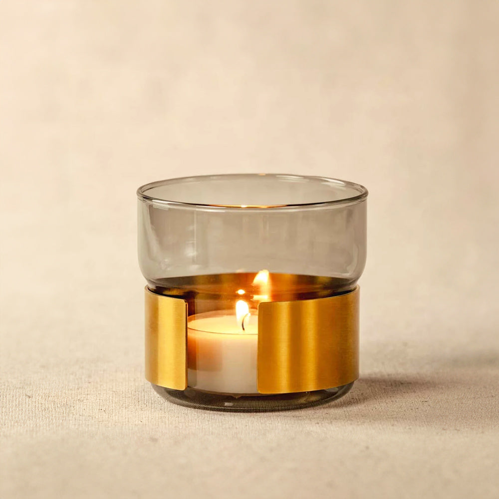 Silenzio Tealight Holder - Grey