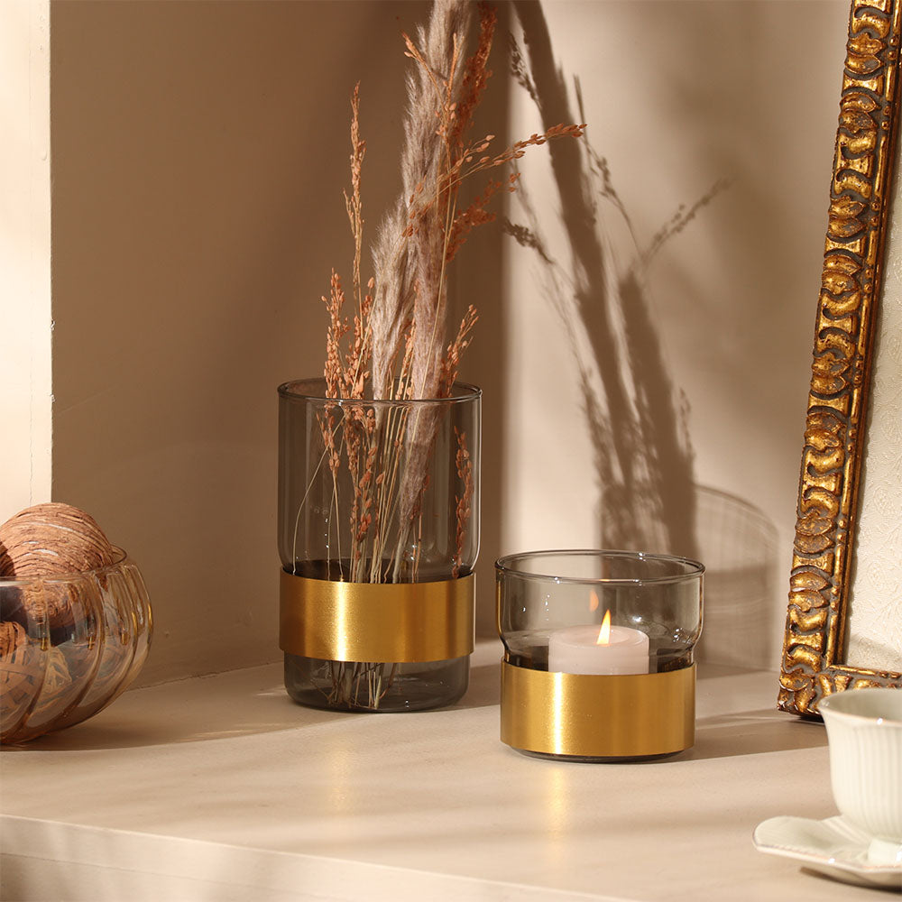 Silenzio Glass Vase Small - Grey