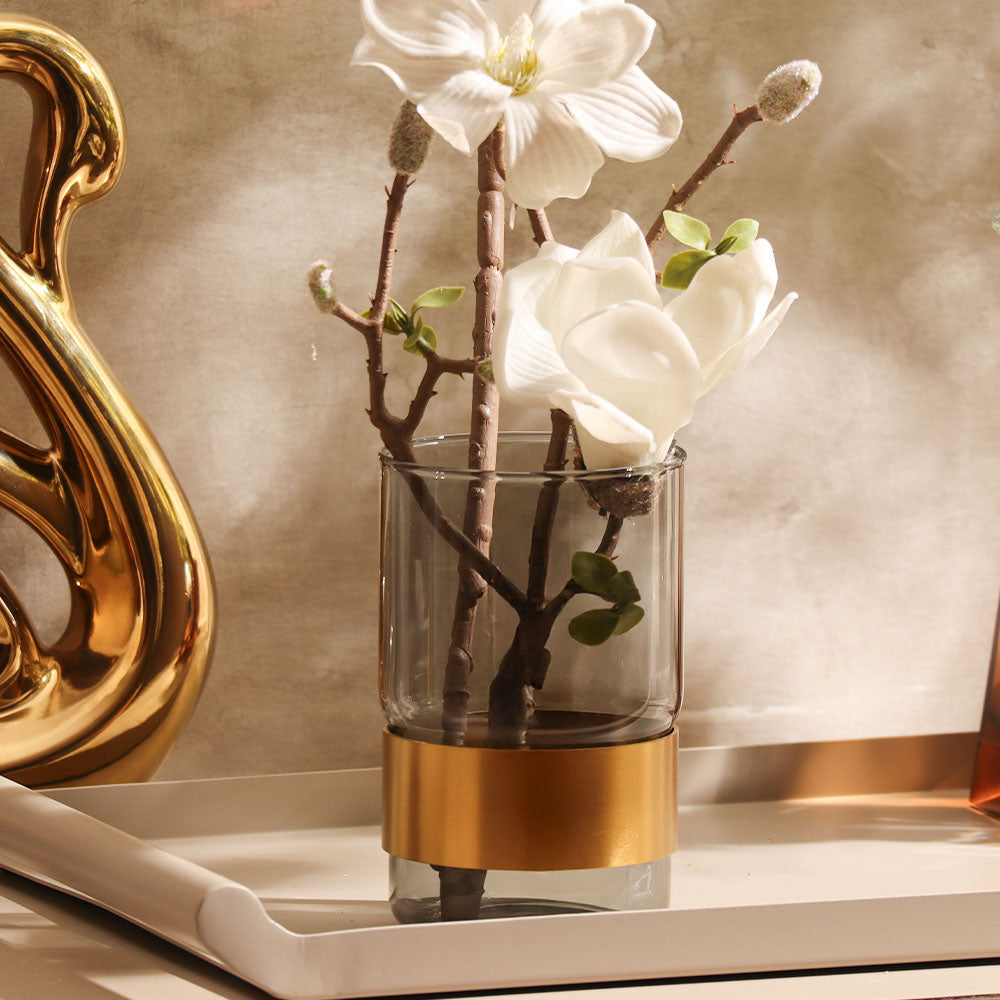 Silenzio Glass Vase Small - Grey