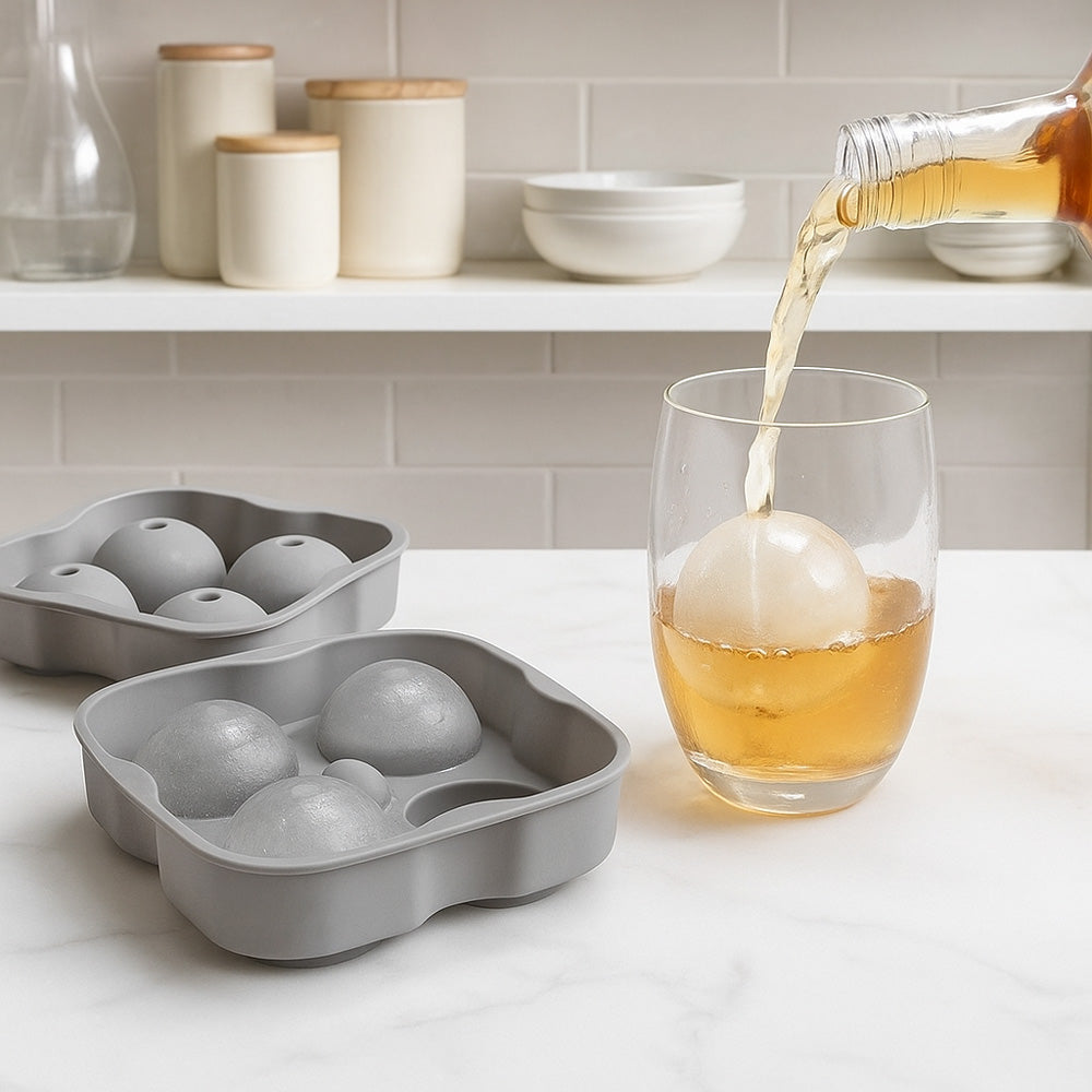 Silicone Sphere Ice Tray - Grey