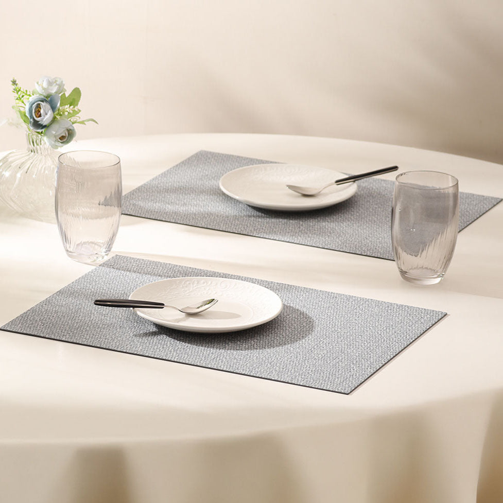 Silkstone Reversible Mats, Set of 6 - Light Blue