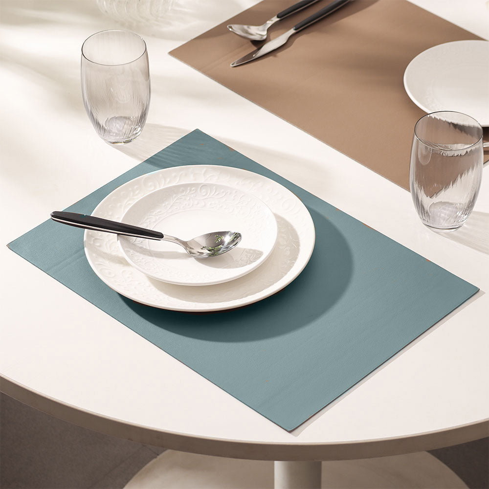 Silkstone Reversible Mats, Set of 6 - Light Blue
