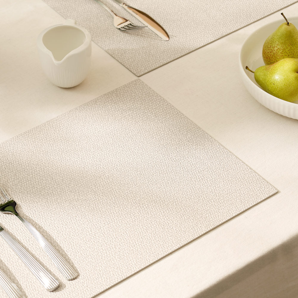 Silkstone Reversible Mats, Set of 6 -  Milk White