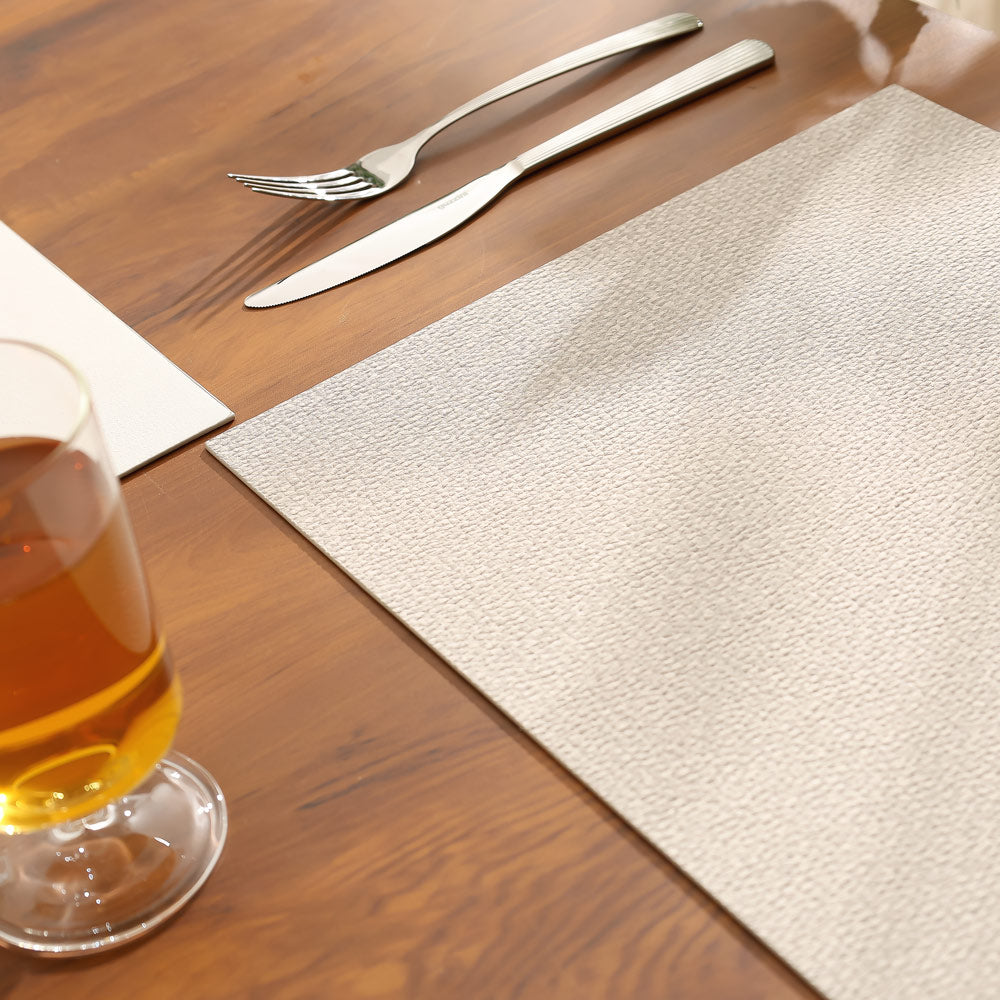 Silkstone Reversible Mats, Set of 6 -  Milk White