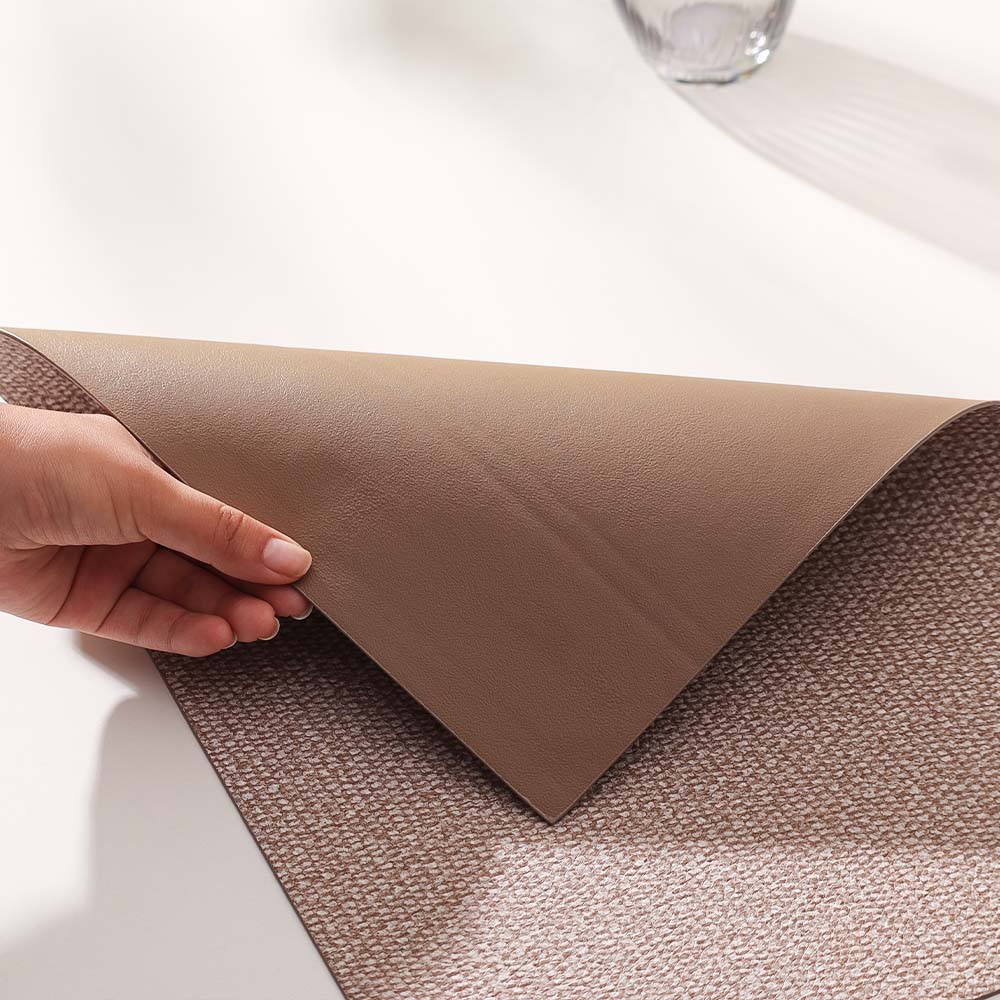 Silkstone Reversible Mats, Set of 6 - Mocha