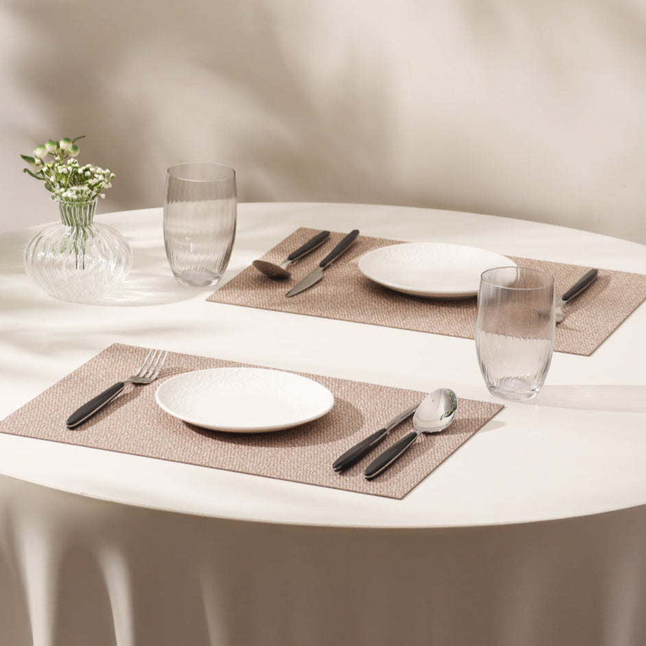 Silkstone Reversible Mats, Set of 6 - Mocha