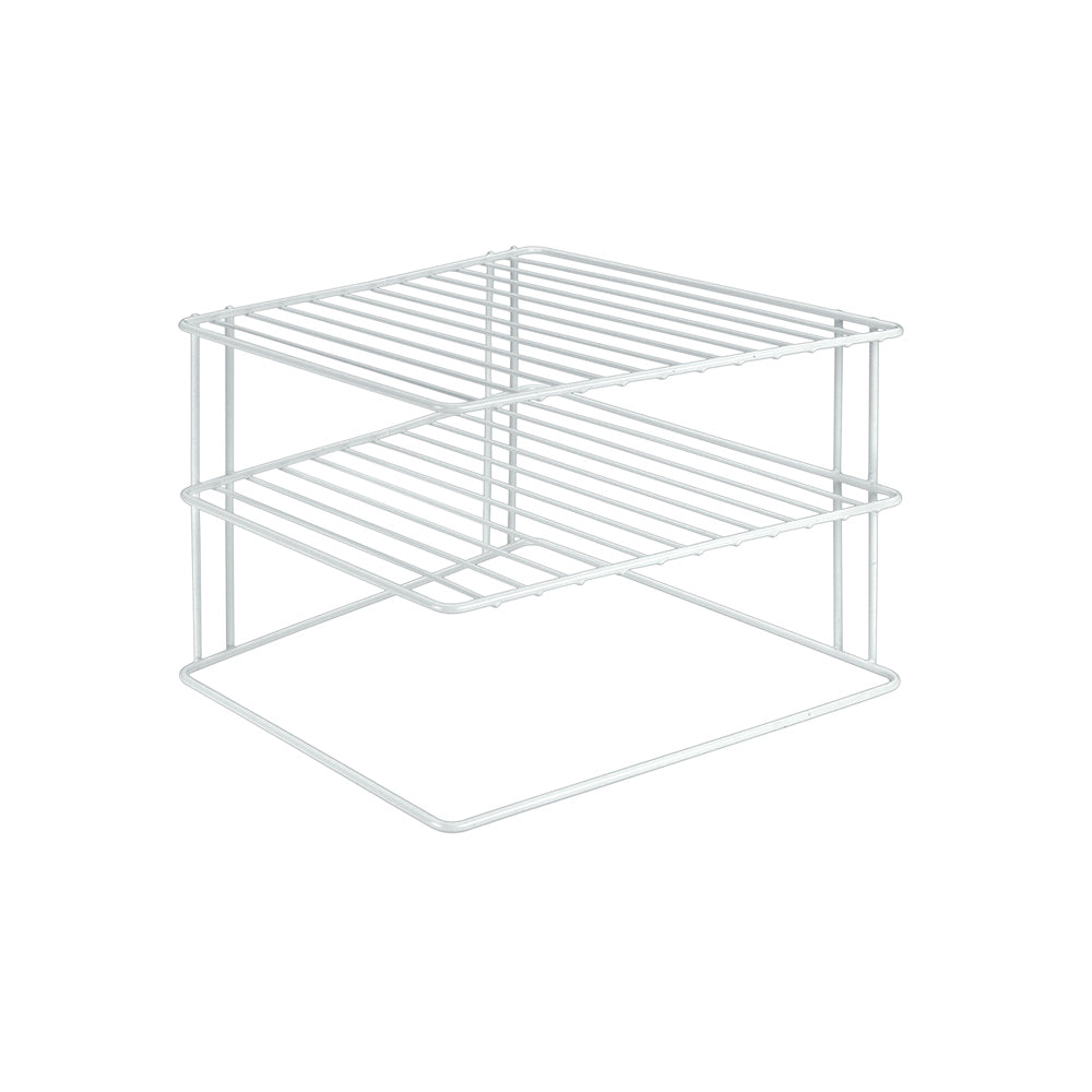 Silos 2-Tier Corner Rack - White