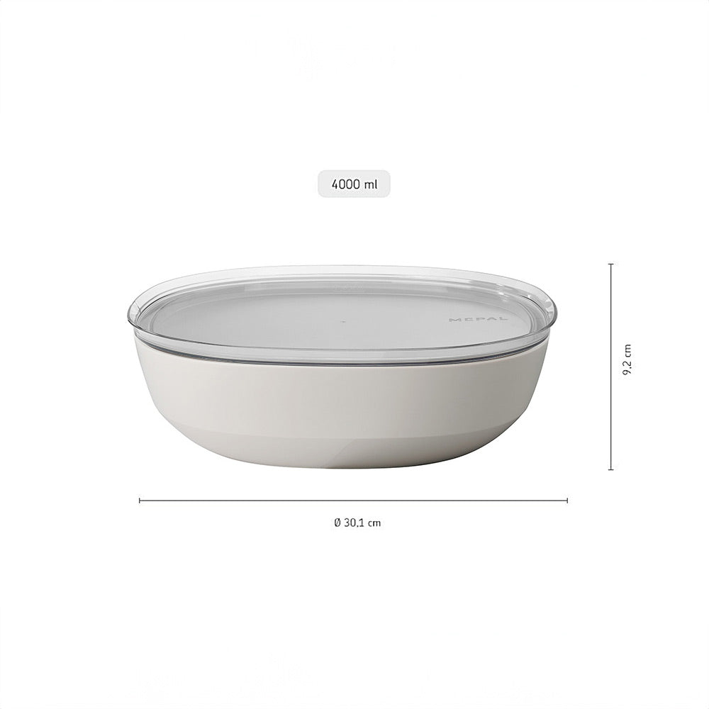 Silueta Serving Bowl with Lid 4L - Nordic White