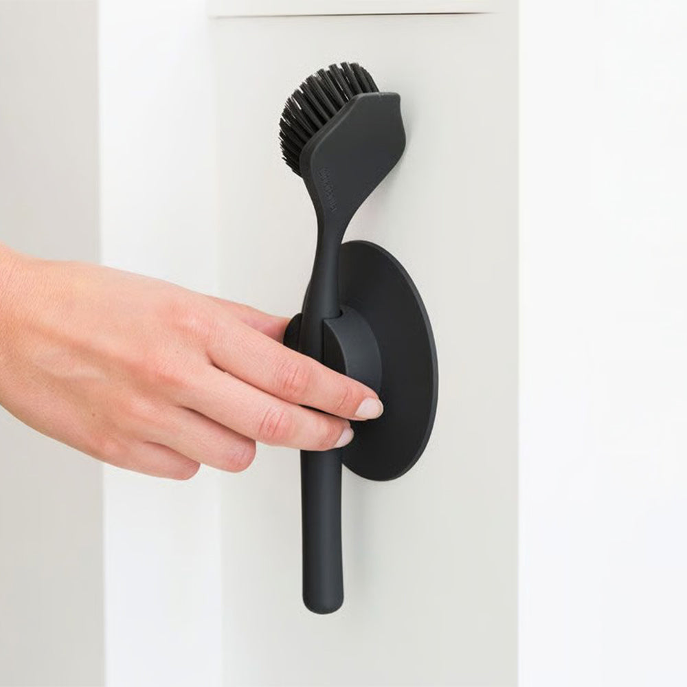 SinkSide Dish Brush with Suction Holder - Grey