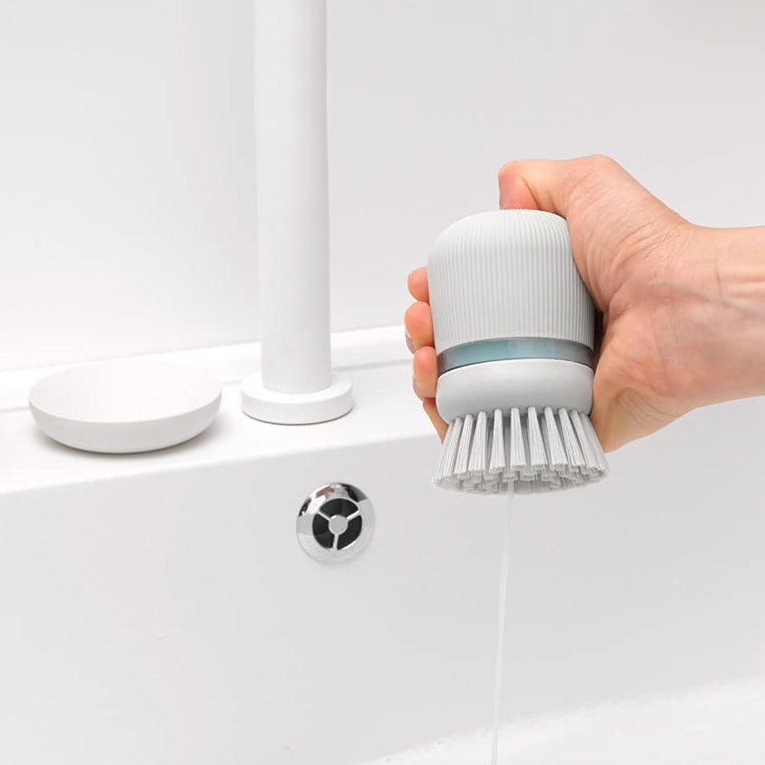 SinkSide Soap Dispensing Dish Brush - Light Grey