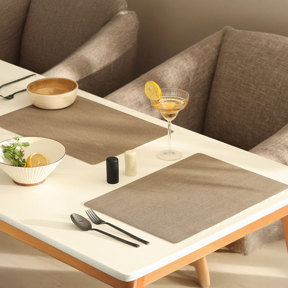 Sisal Rectangular Placemats, Set of 2 - Falafel Brown