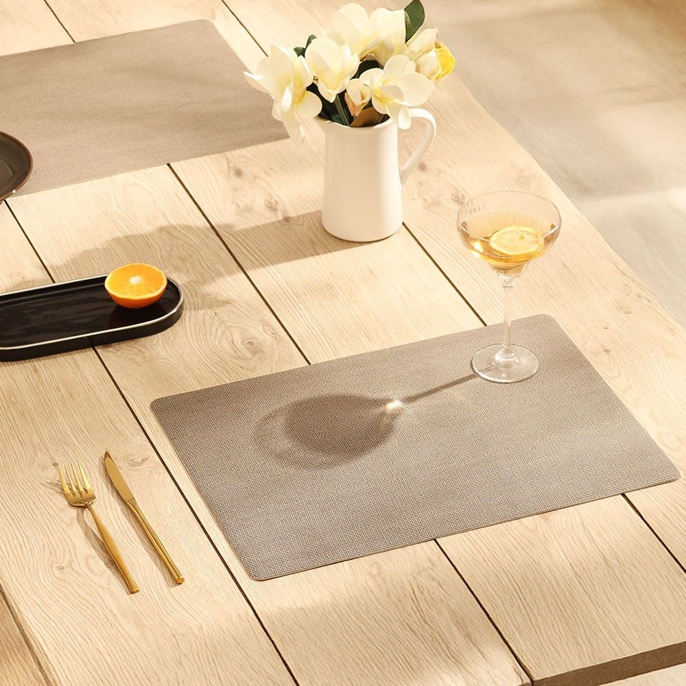 Sisal Rectangular Placemats, Set of 2 - Falafel Brown