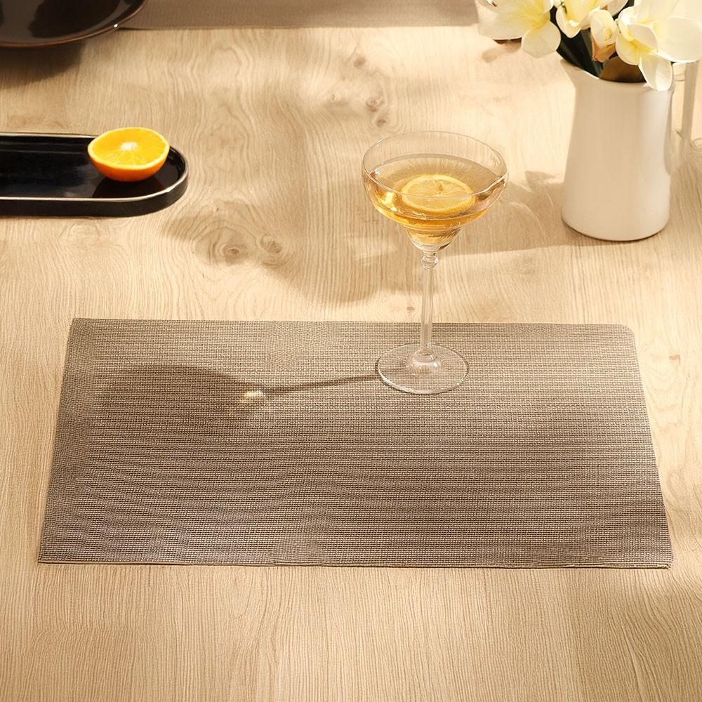 Sisal Rectangular Placemats, Set of 2 - Falafel Brown