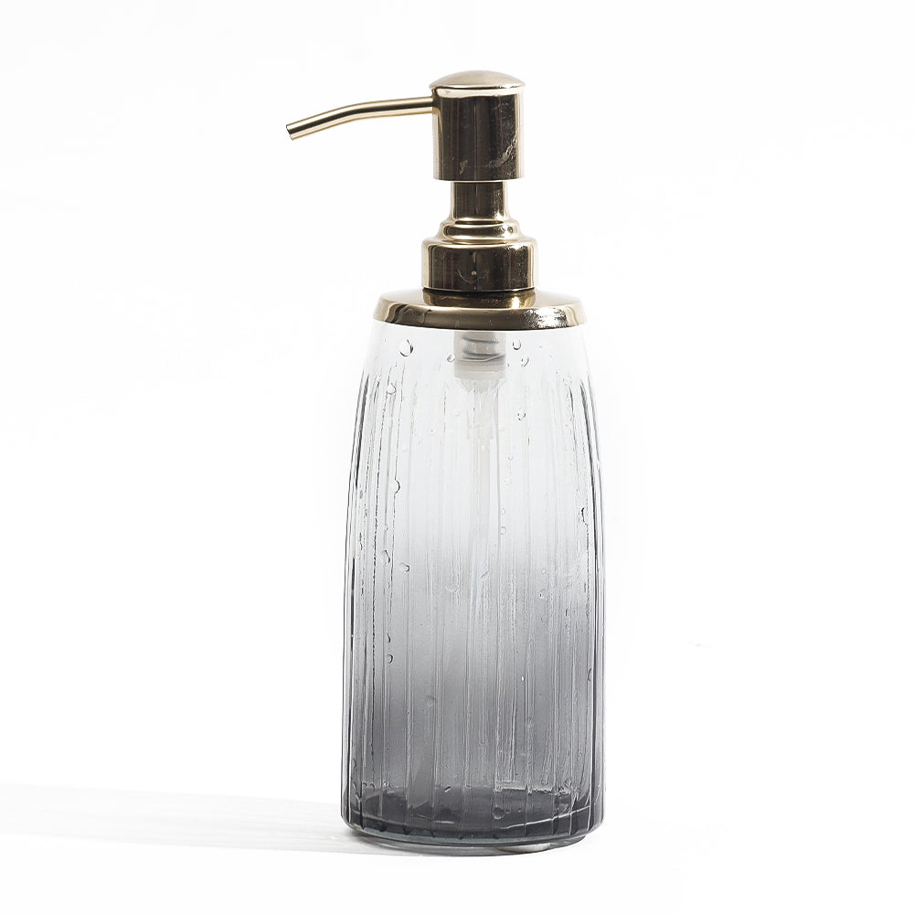 Skylar Glass Soap Dispenser - Smoke Gold
