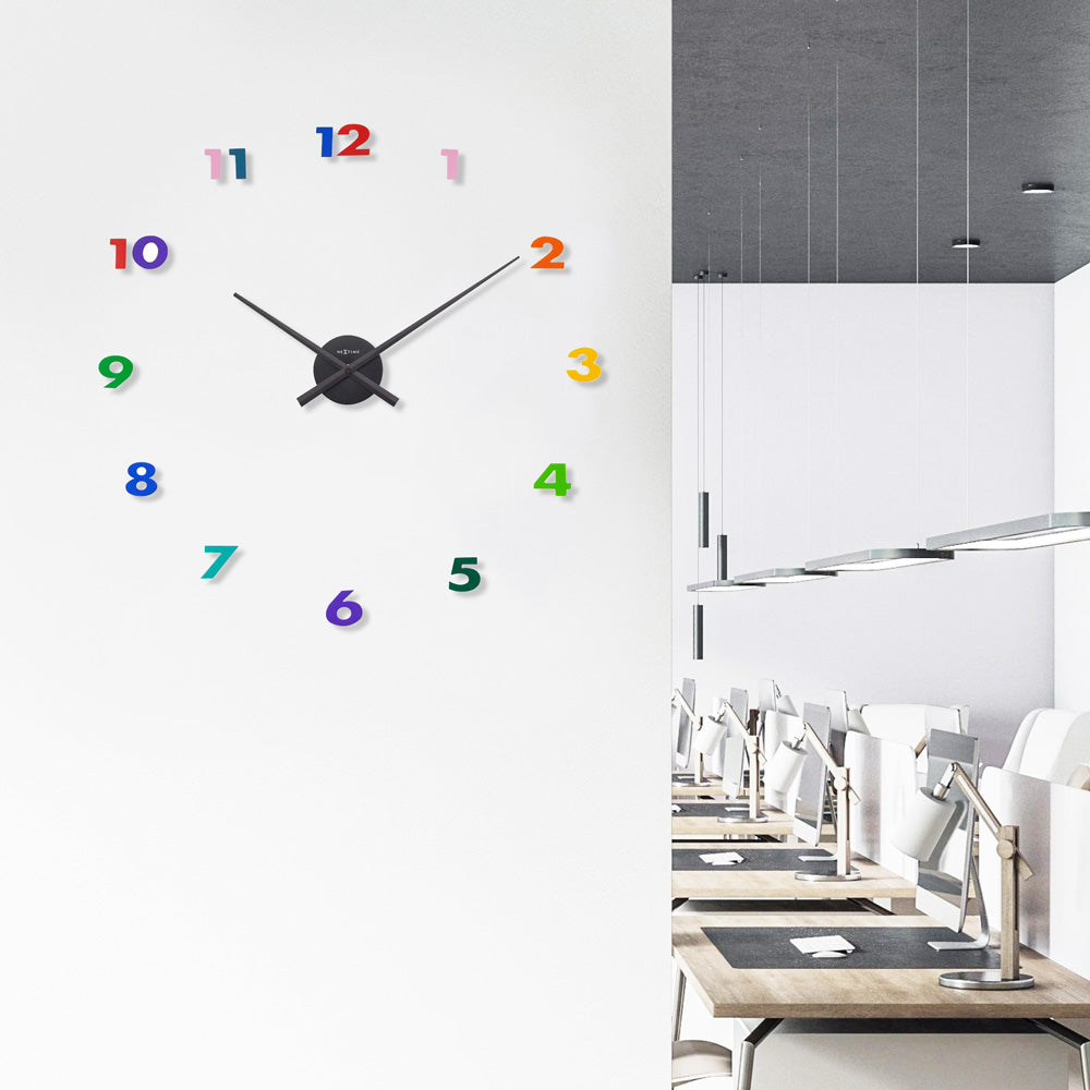 Small Hands Wall Clock 48cm - Multicolor