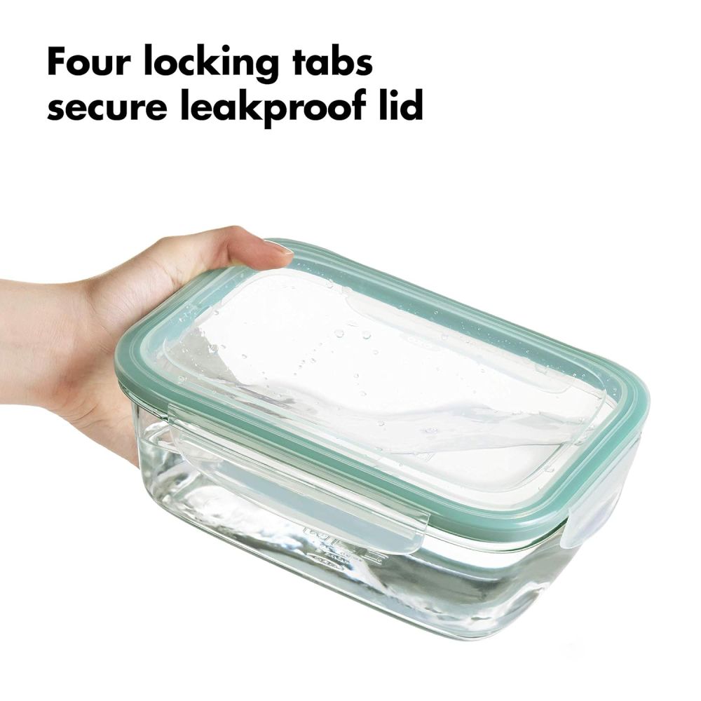 Smart Seal Rectangular Glass Container - 1800ml