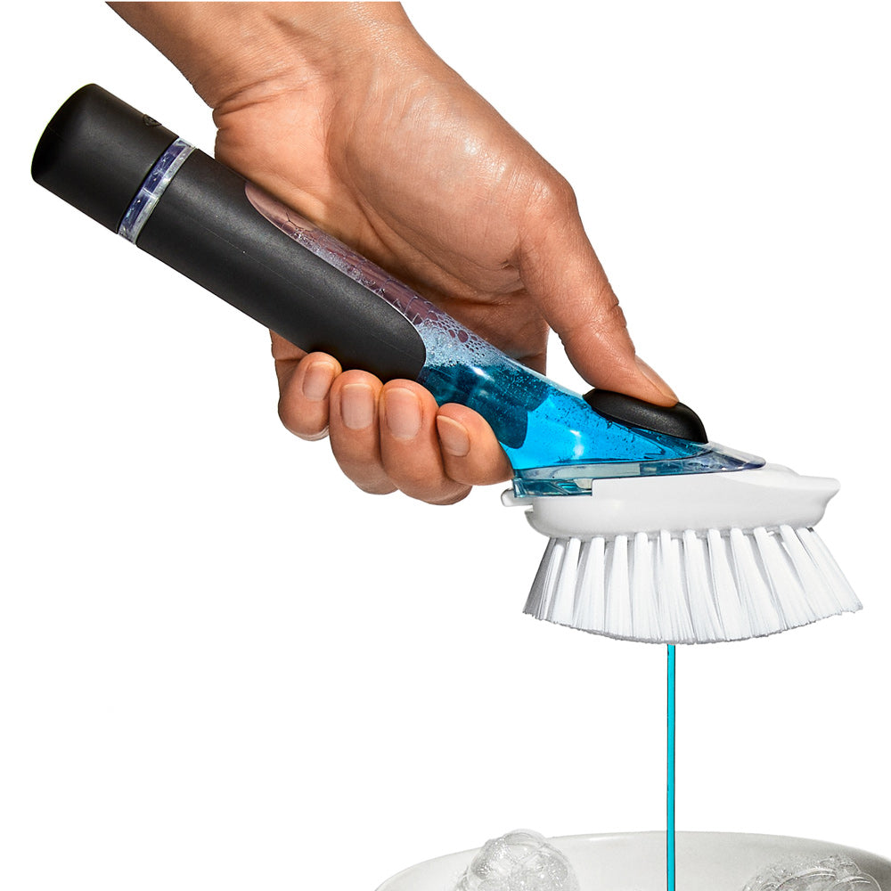 Soap Dispensing Dish Brush - Black