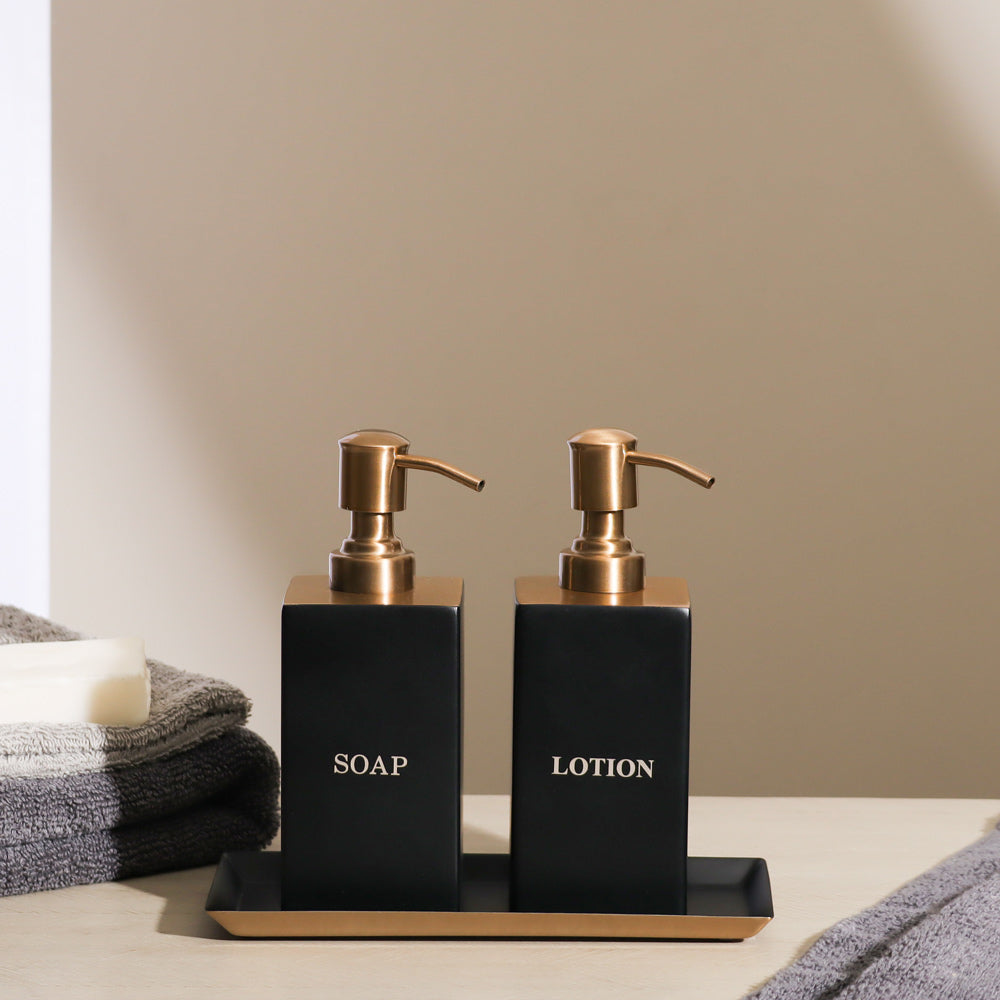 Soap and Lotion 3-piece Bathroom Set - Black Bronze