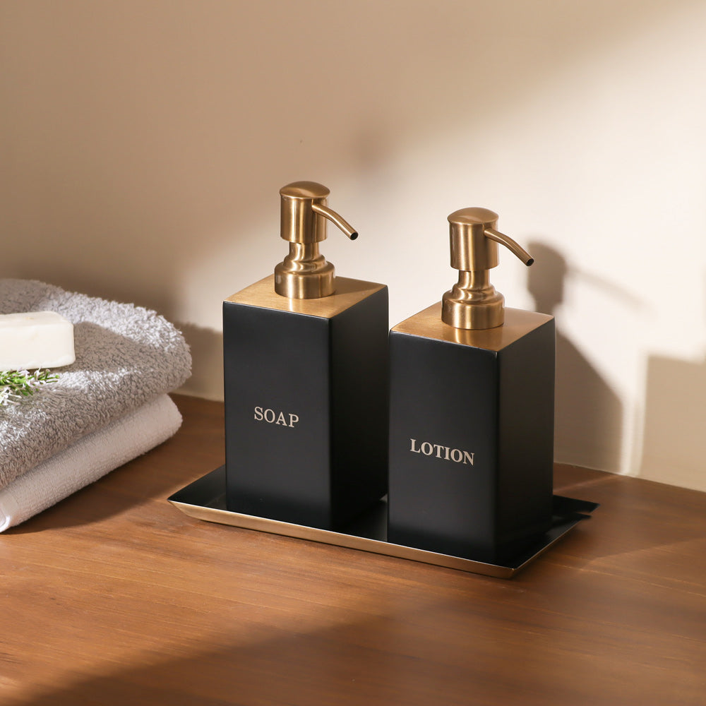 Soap and Lotion 3-piece Bathroom Set - Black Bronze