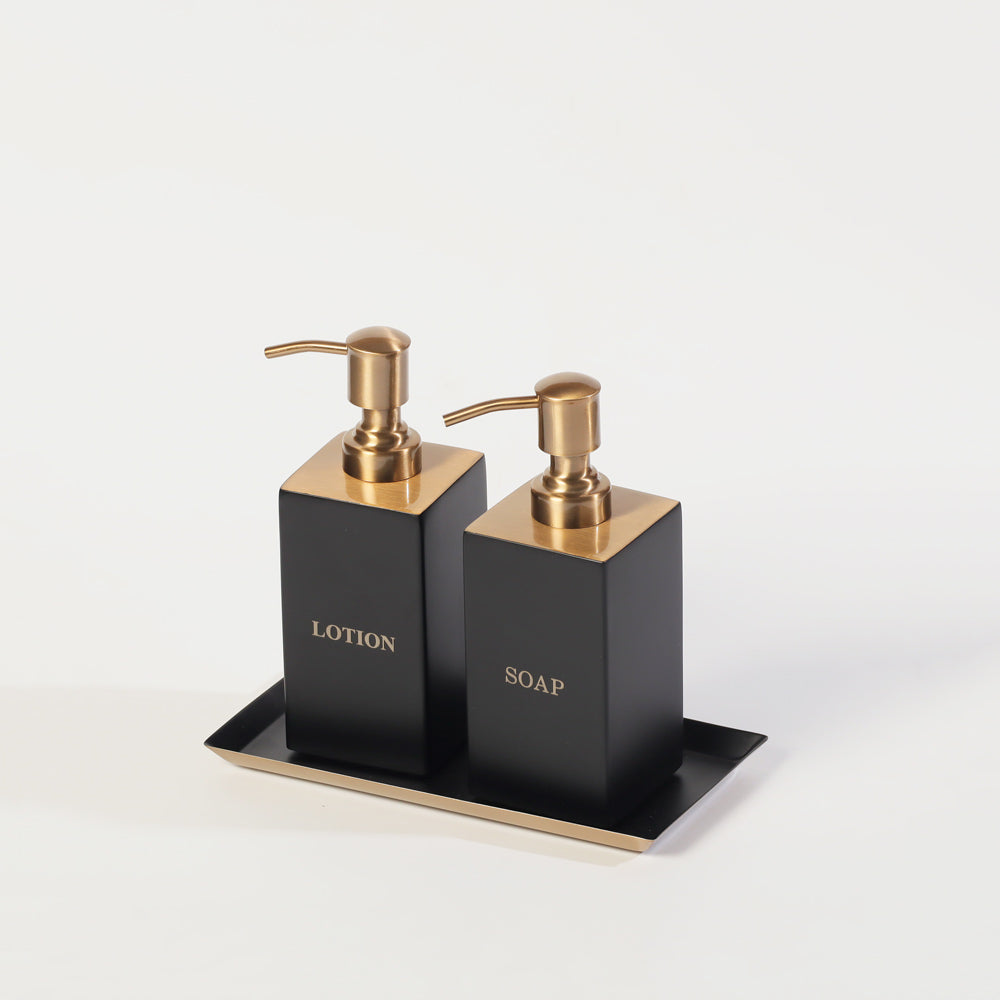 Soap and Lotion 3-piece Bathroom Set - Black Bronze