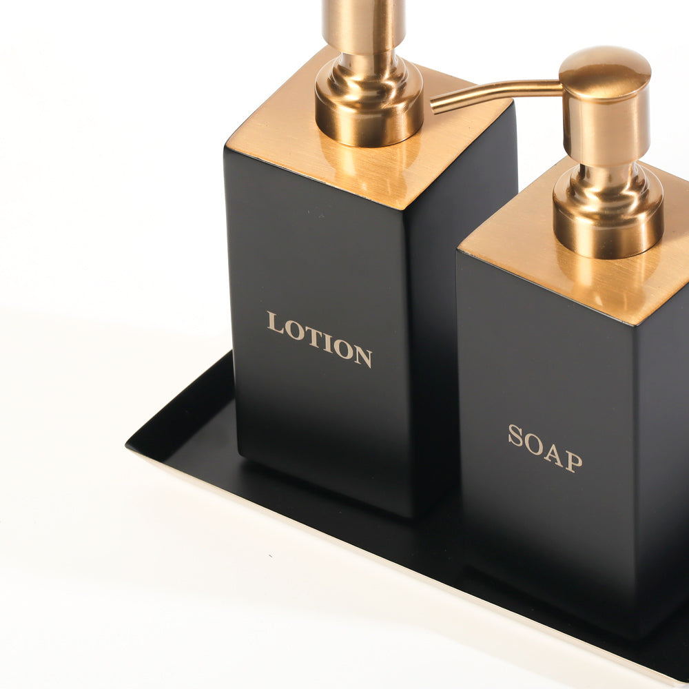 Soap and Lotion 3-piece Bathroom Set - Black Bronze