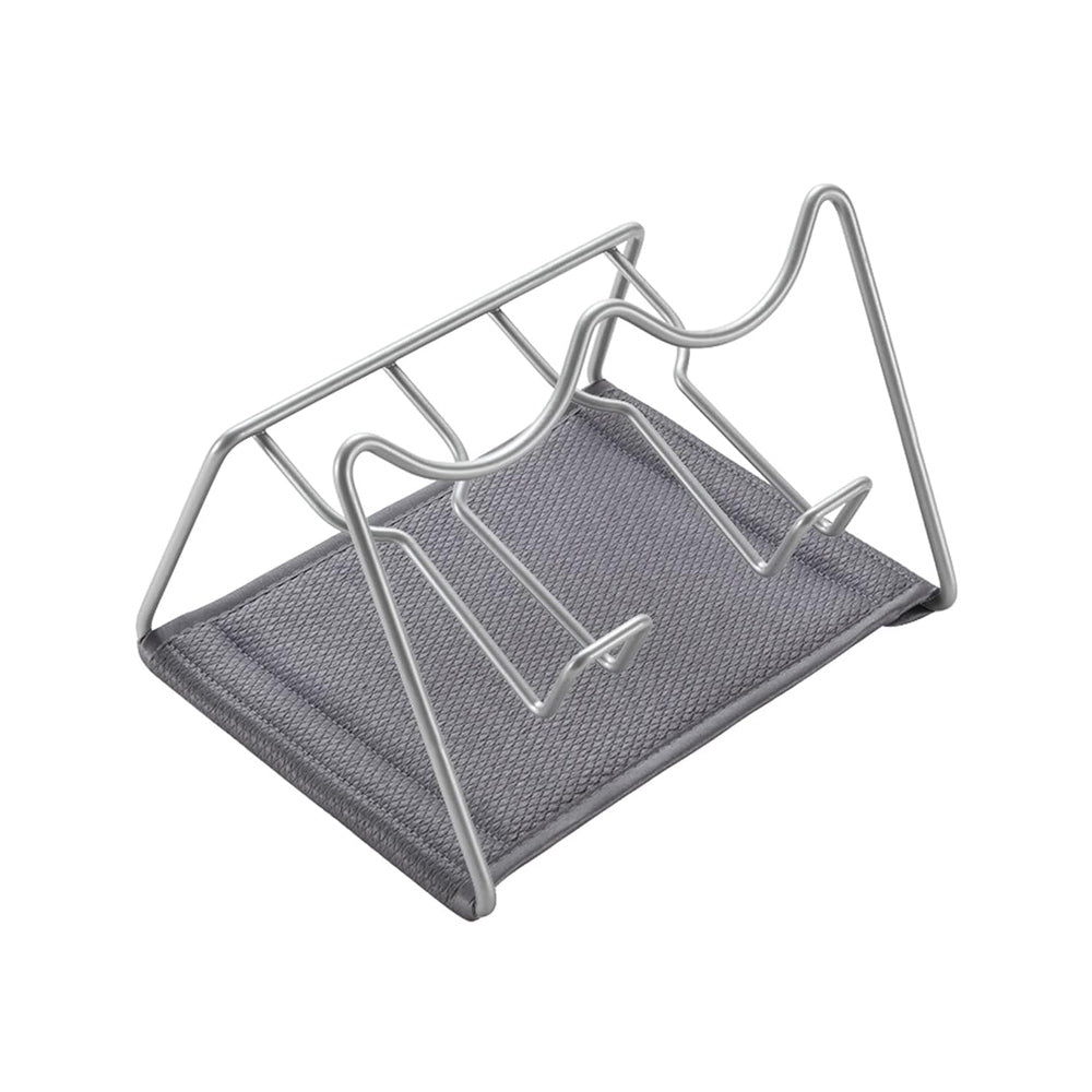 Sodatex Bottle Drying Rack With Cap Holders - Silver Grey